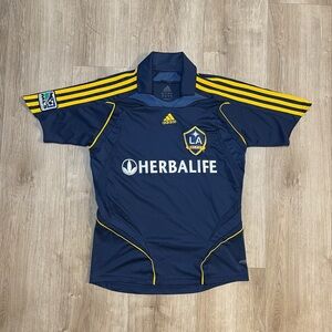 LOS ANGELES GALAXY AWAY SHIRT JERSEY ADIDAS Sz XS MEN #23 BECKHAM
